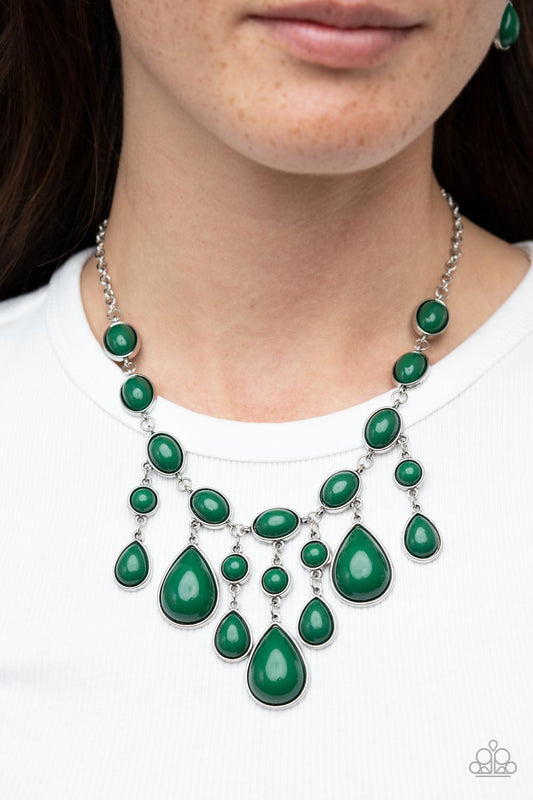 Mediterranean Mystery - green - Paparazzi necklace