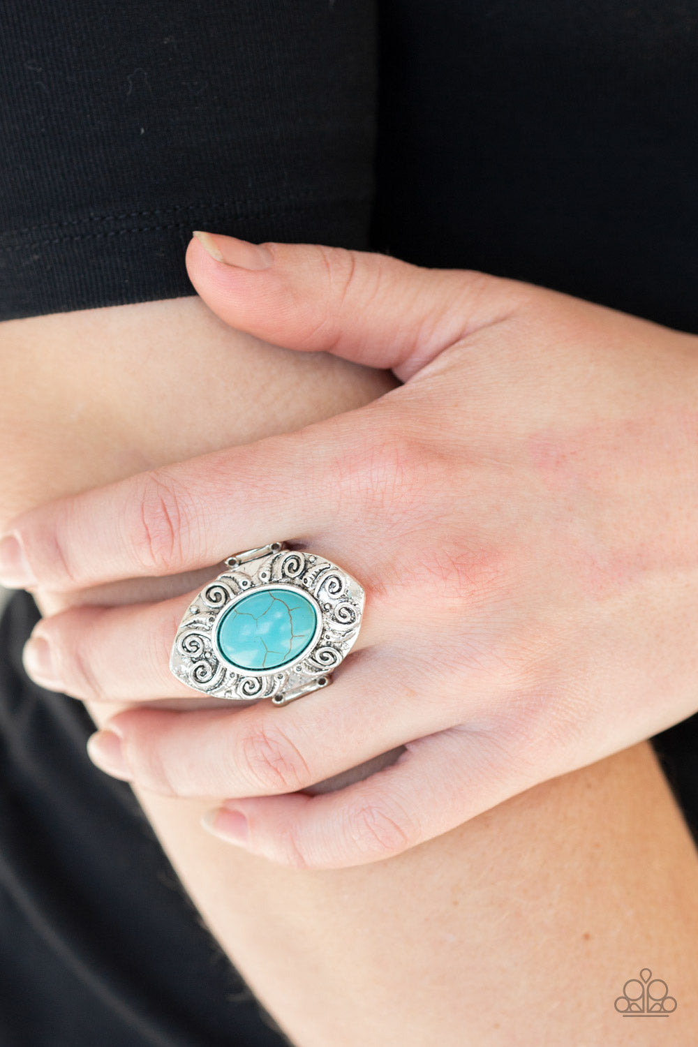 Mega Mother Nature - blue - Paparazzi ring