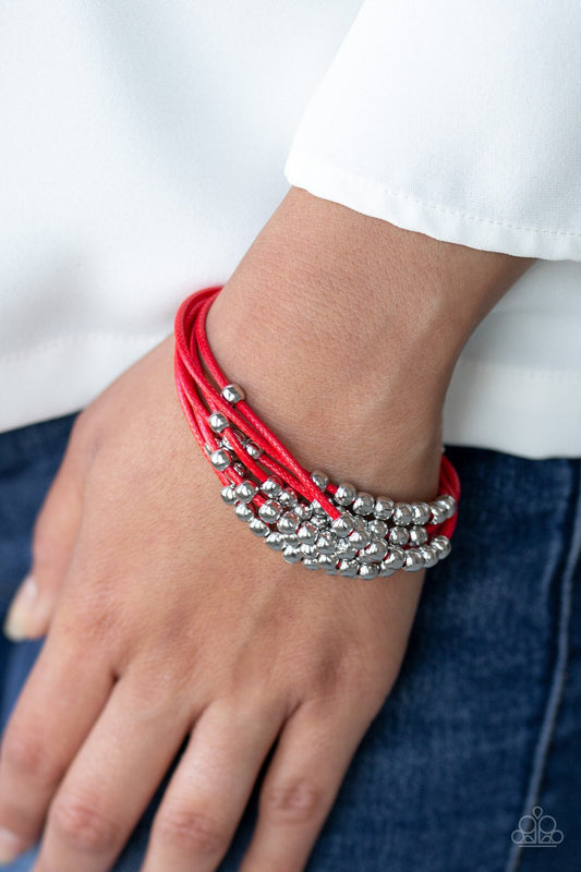 Mega Magnetic-red-Paparazzi bracelet