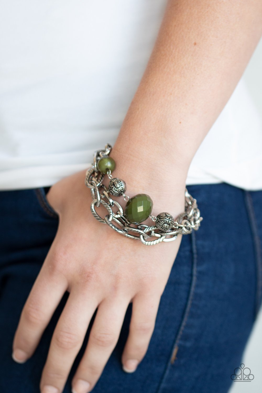 Mega Malibu-green-Paparazzi bracelet