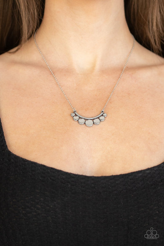 Melodic Metallics - silver - Paparazzi necklace