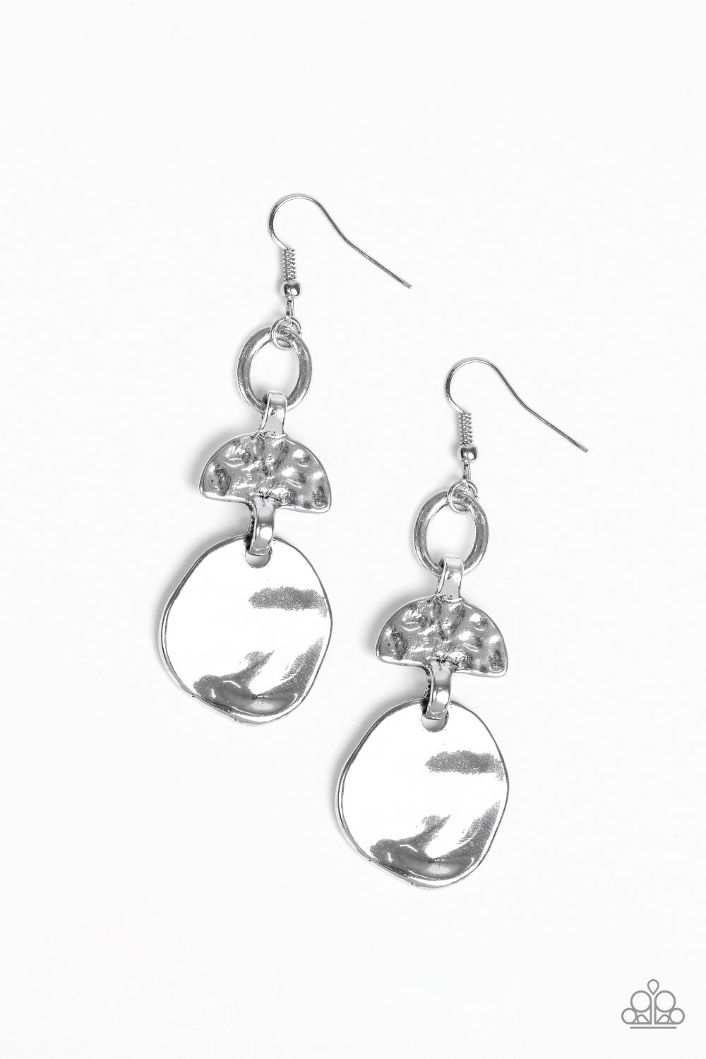 Melting Pot - silver - Paparazzi earrings