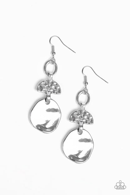 Melting Pot - silver - Paparazzi earrings