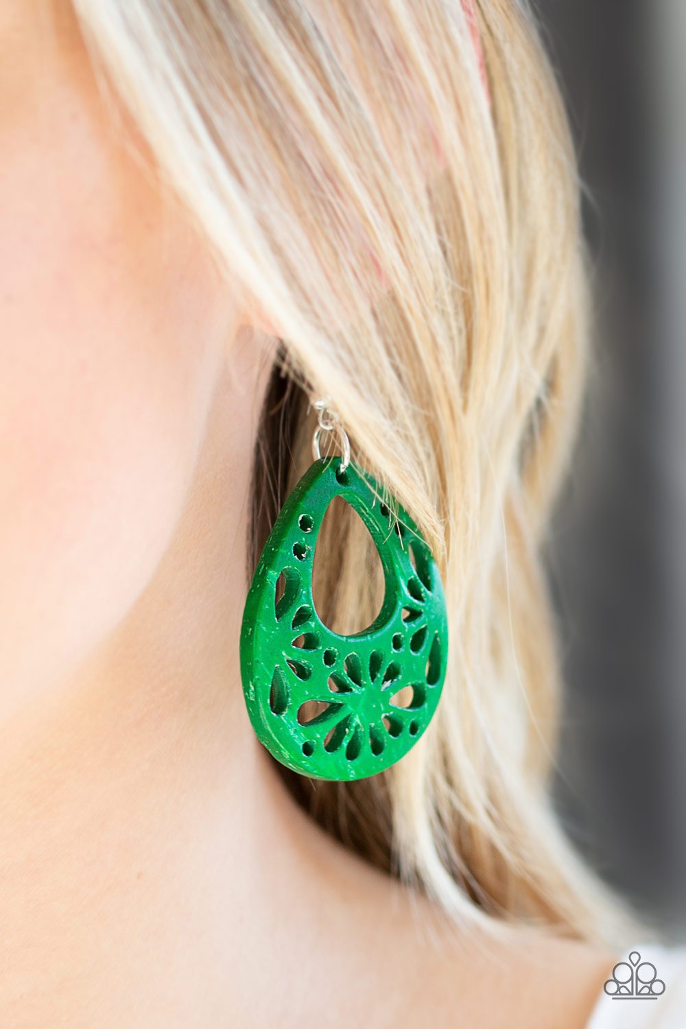 Marrily Marooned - green - Paparazzi earrings