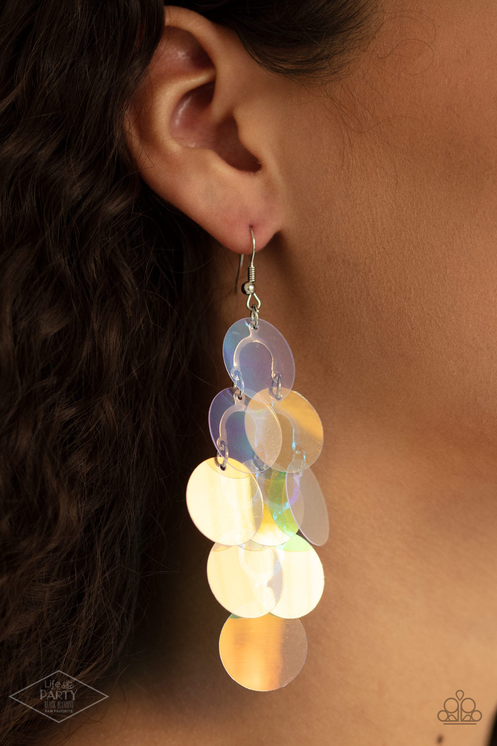 Mermaid shimmer multi paparazzi earrings Clearance