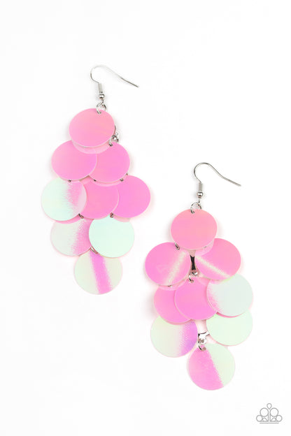 Mermaid Shimmer - pink - Paparazzi earrings