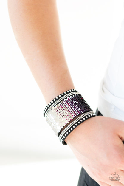 Mermaids Have More Fun - pink (and silver) - Paparazzi bracelet