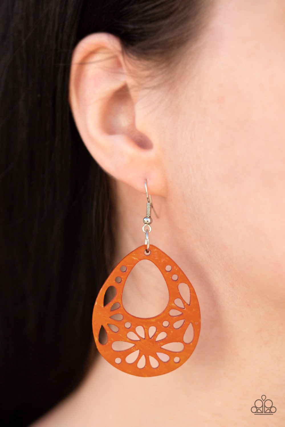 Merrily Marooned - orange - Paparazzi earrings