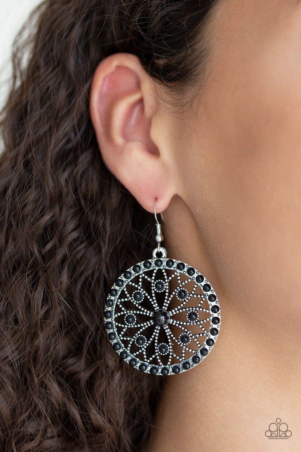 Merry Mandalas-black-Paparazzi earrings