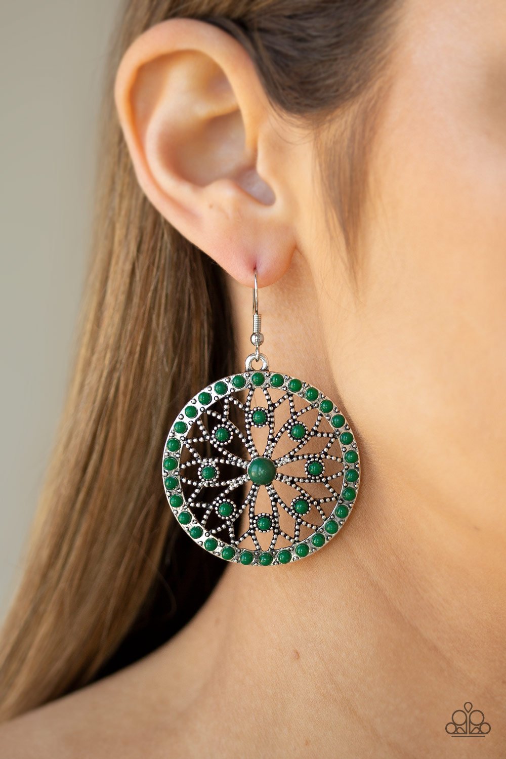 Merry Mandalas-green-Paparazzi earrings