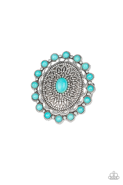 Mesa Mandala - blue - Paparazzi ring