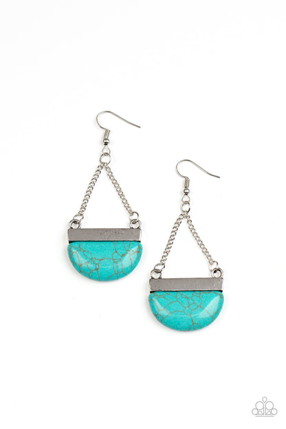 Mesa Mezzanine - blue - Paparazzi earrings