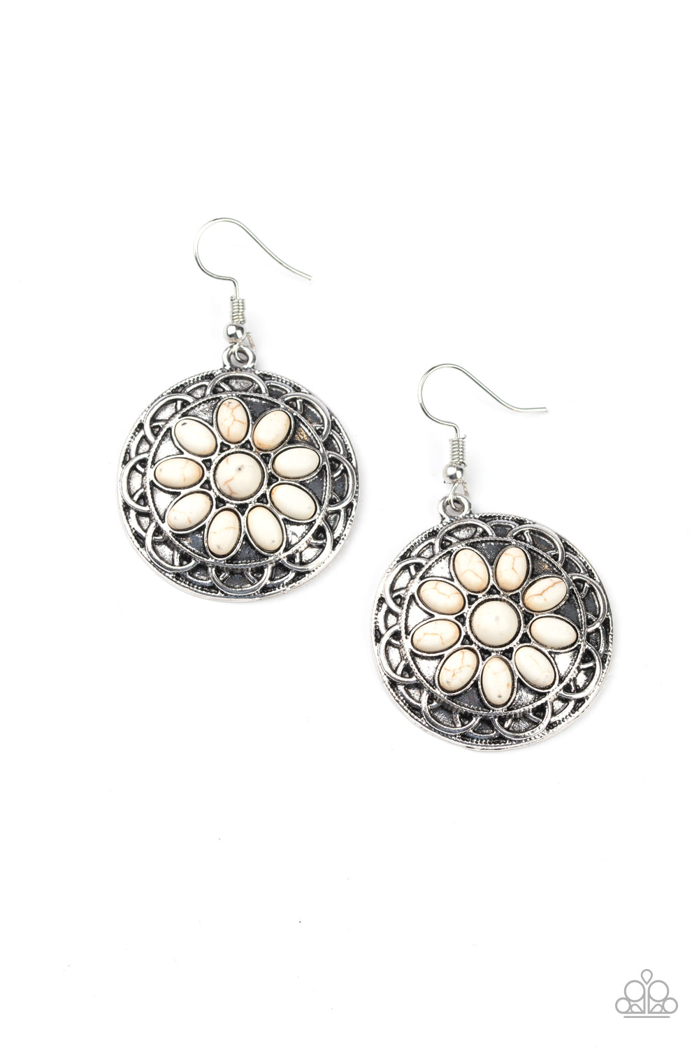 Mesa Oasis - white - Paparazzi earrings