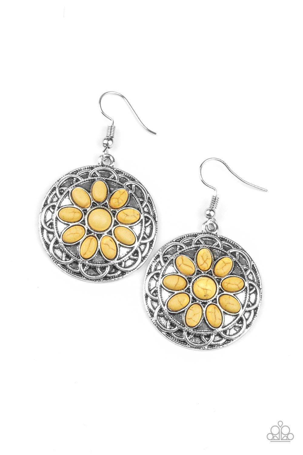 Mesa Oasis - yellow - Paparazzi earrings