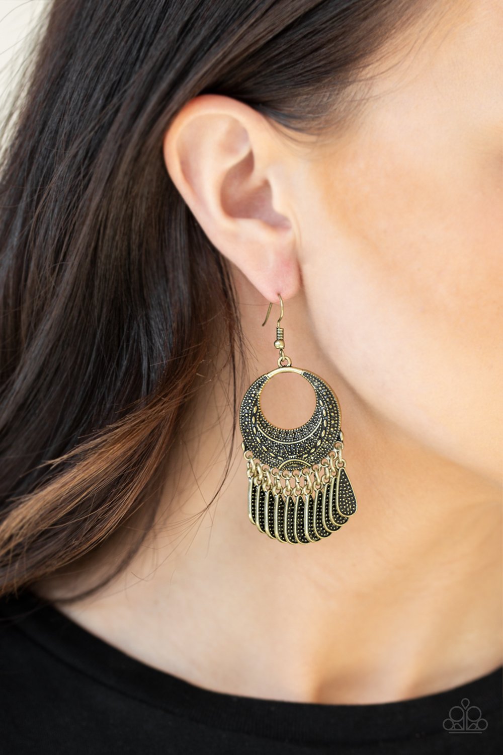 Mesa Majesty-brass-Paparazzi earrings