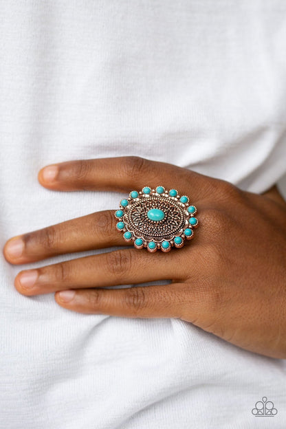Mesa Mandala-copper-Paparazzi ring