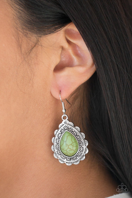 Mesa Mustang-green-Paparazzi earrings