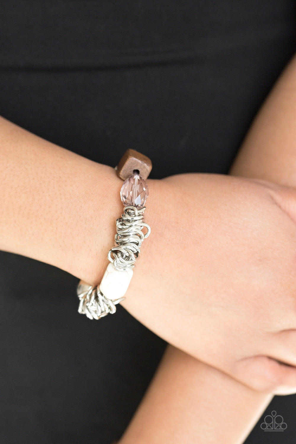 Mesmerizingly Magmatic - white - Paparazzi bracelet