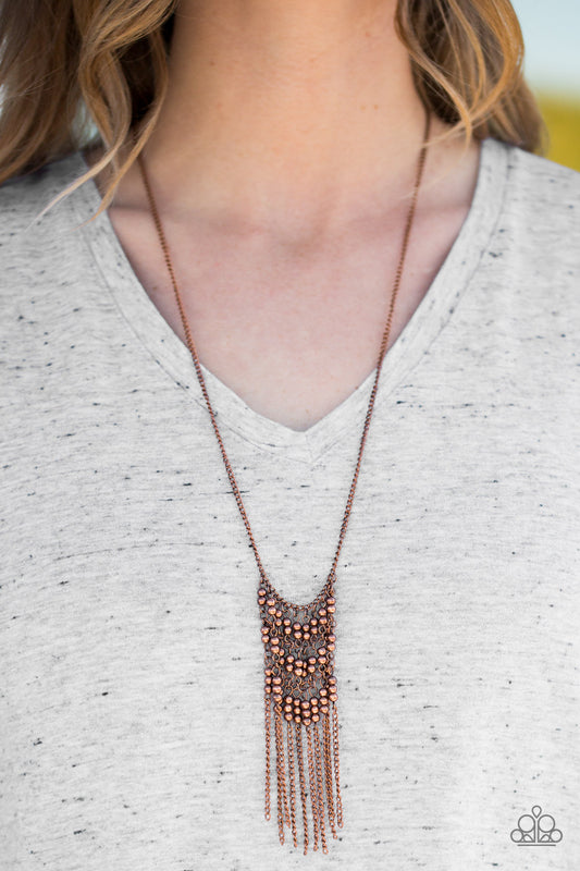 Metal Maven - copper - Paparazzi necklace