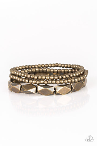 Metal Movement - brass - Paparazzi bracelet