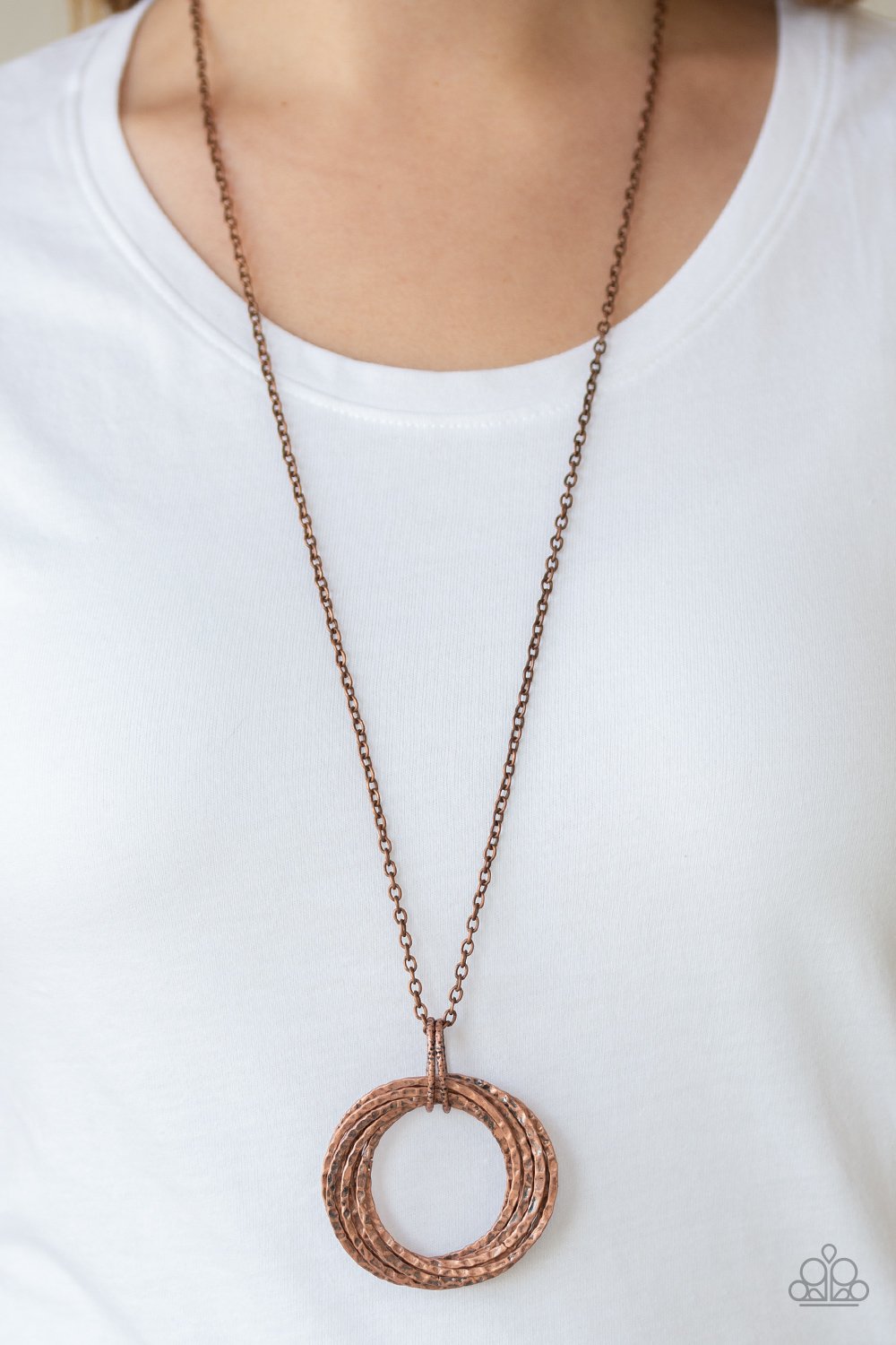 Metal Marathon-copper-Paparazzi necklace