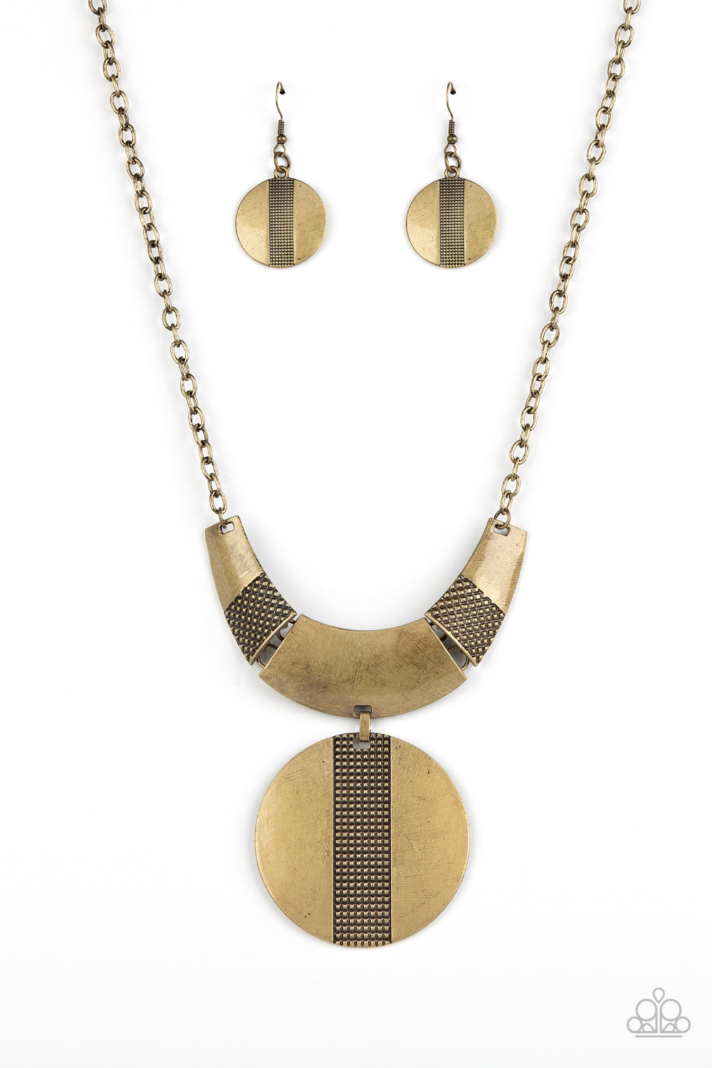 Metallic Enchantress - brass - Paparazzi necklace