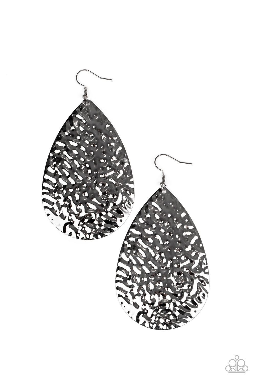 Metallic Mirrors - black - Paparazzi earrings
