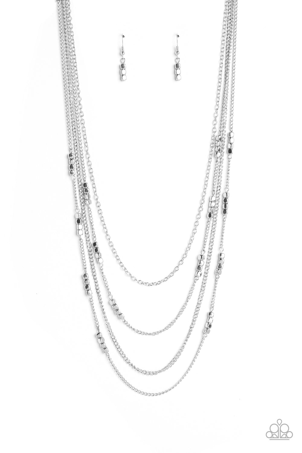 Metallic Monarch - silver - Paparazzi necklace