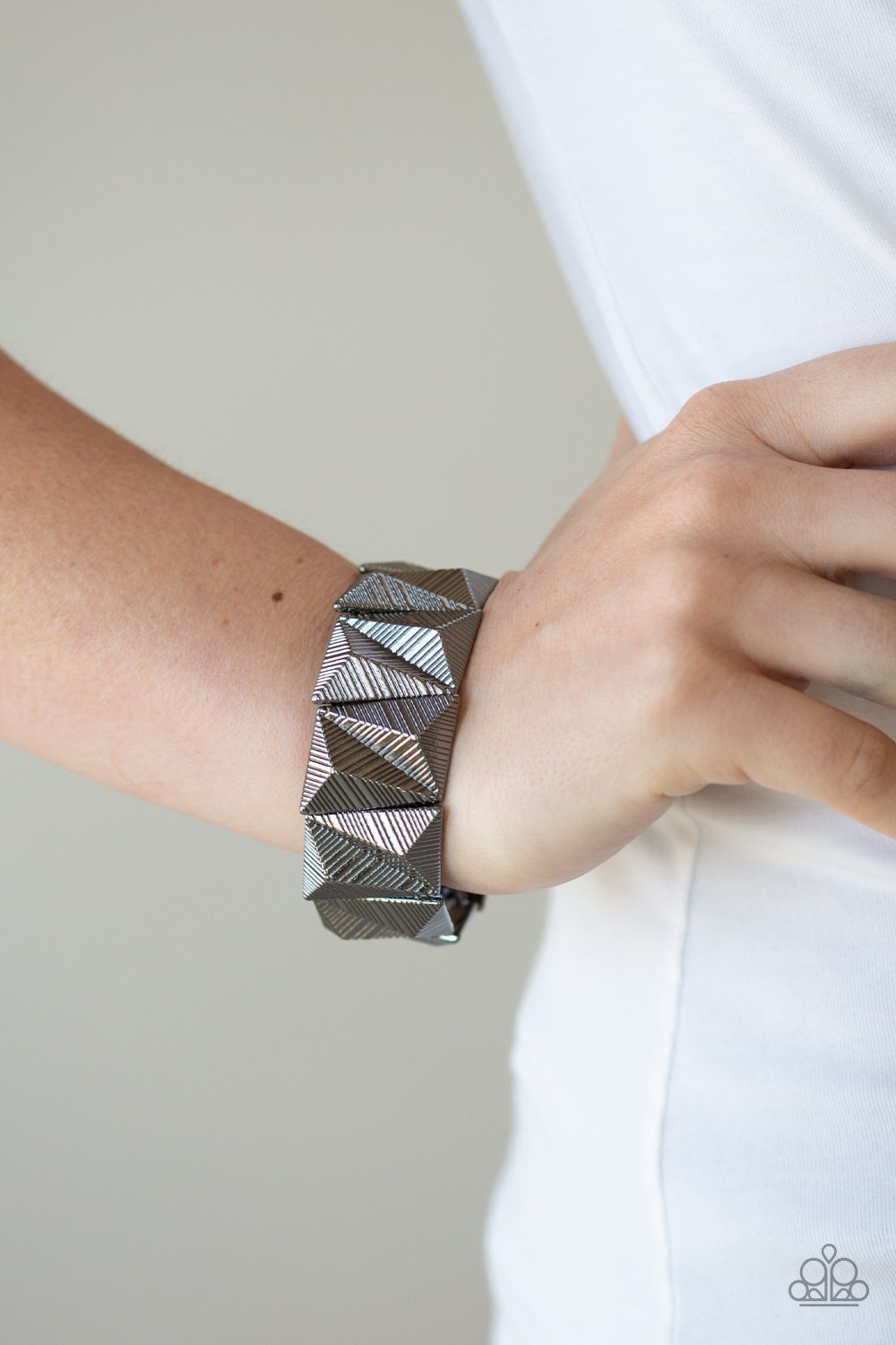 Metallic Geode-black-Paparazzi bracelet