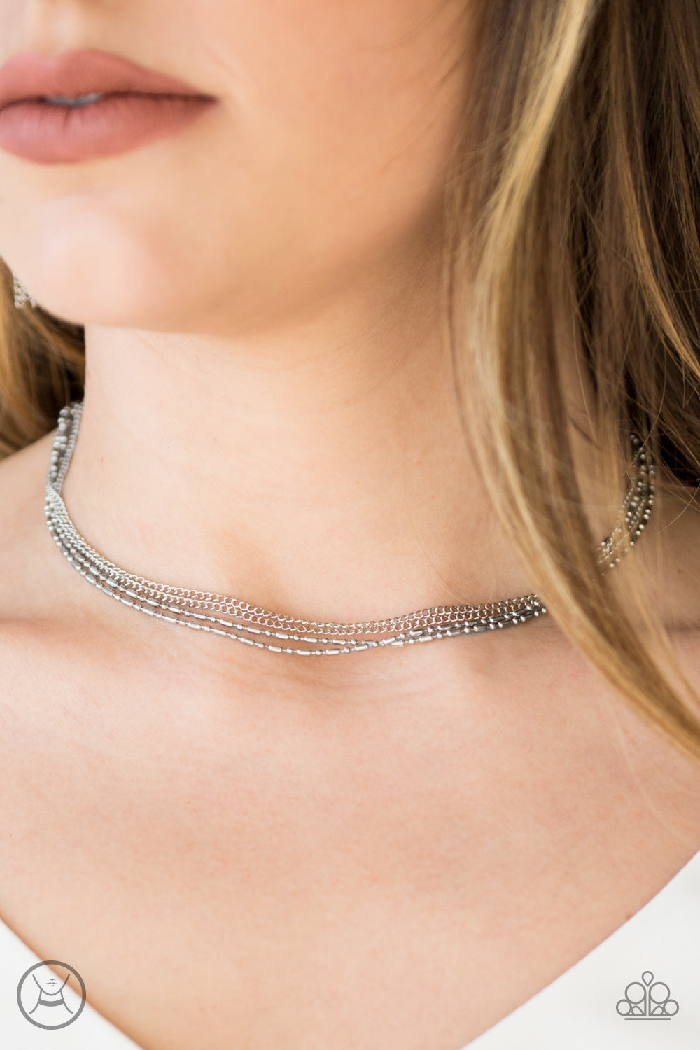 Metro Mayhem - silver - Paparazzi necklace