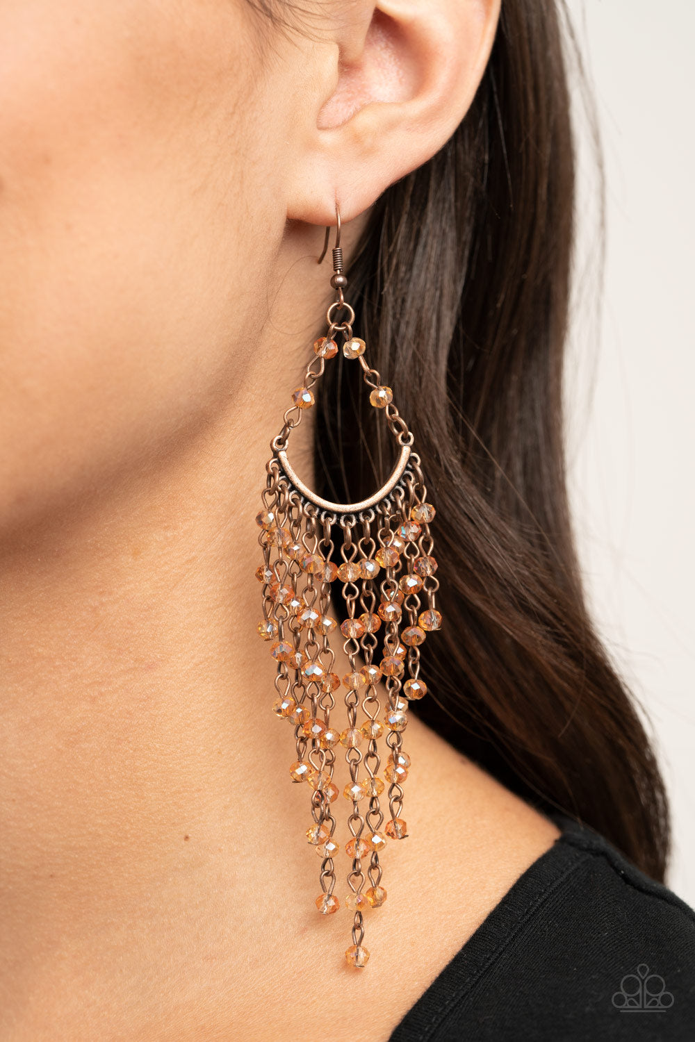 Metro Confetti - copper - Paparazzi earrings