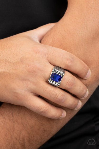 Metro Magnate - blue - Paparazzi MENS ring