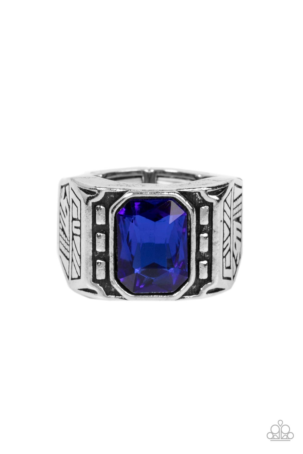 Metro Magnate - blue - Paparazzi MENS ring