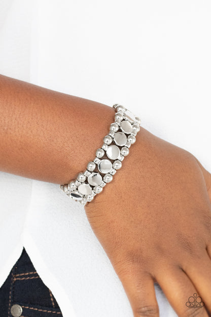 Metro Magnetism - silver - Paparazzi bracelet