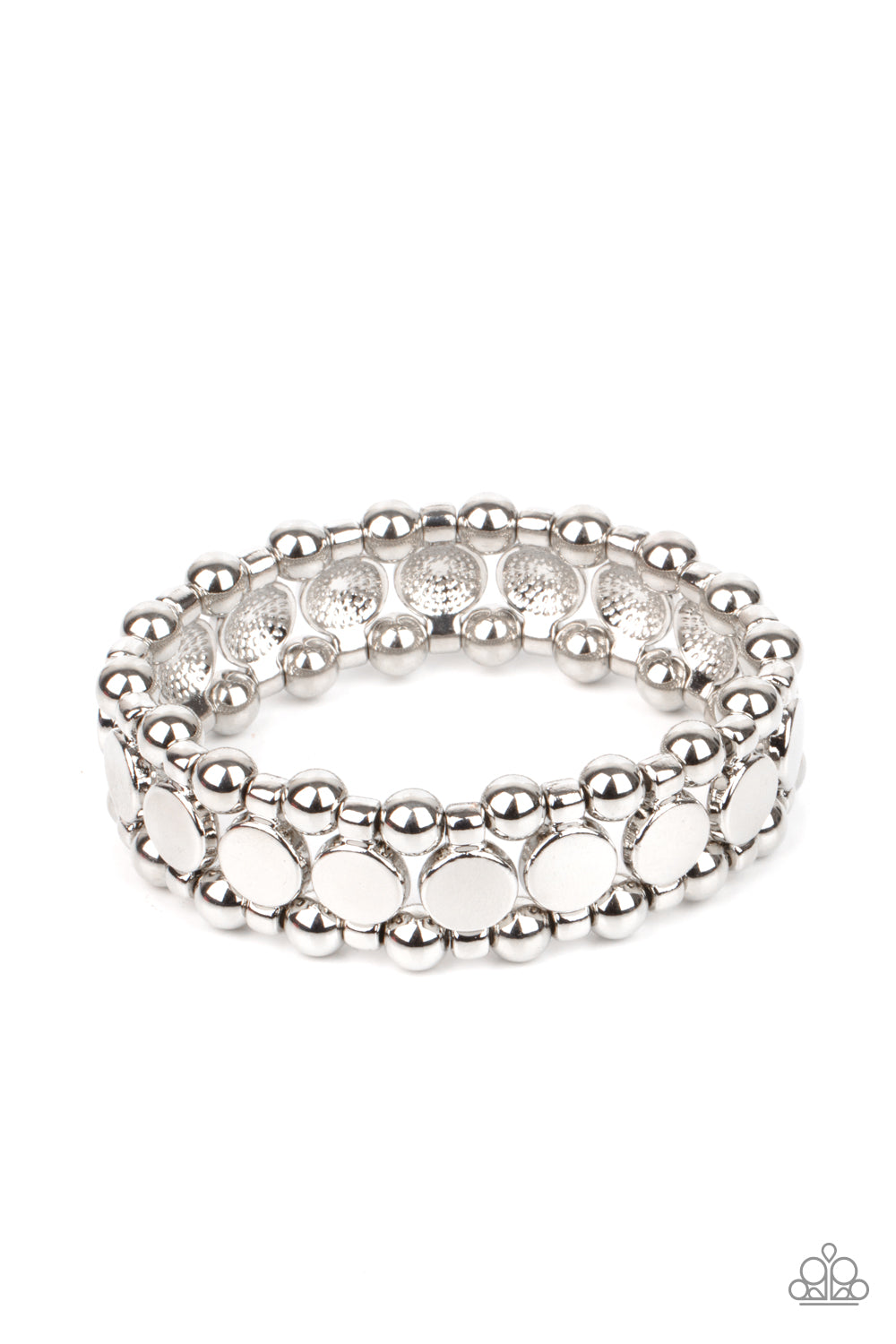 Metro Magnetism - silver - Paparazzi bracelet