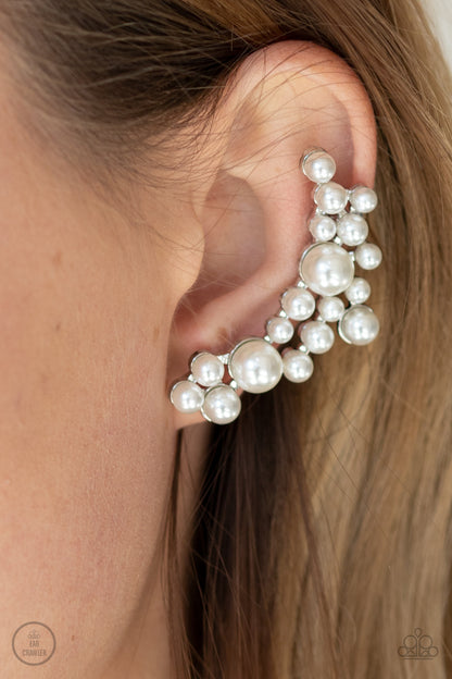 Metro Makeover - white - Paparazzi earrings