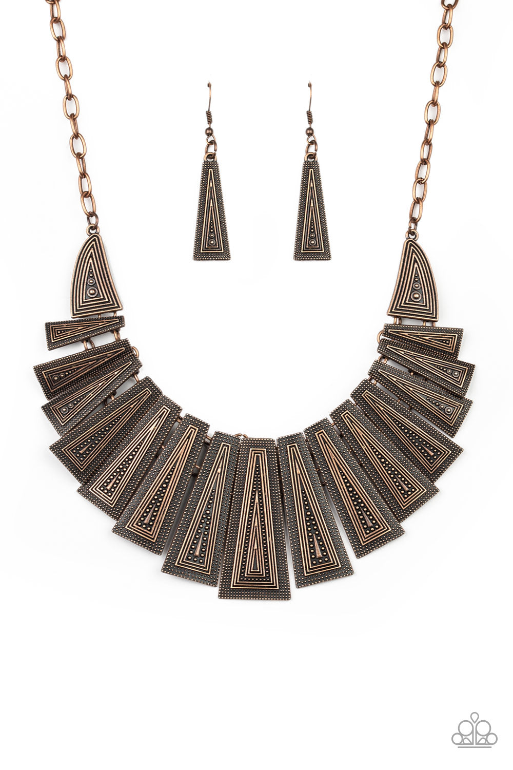 Metro Mane - copper - Paparazzi necklace