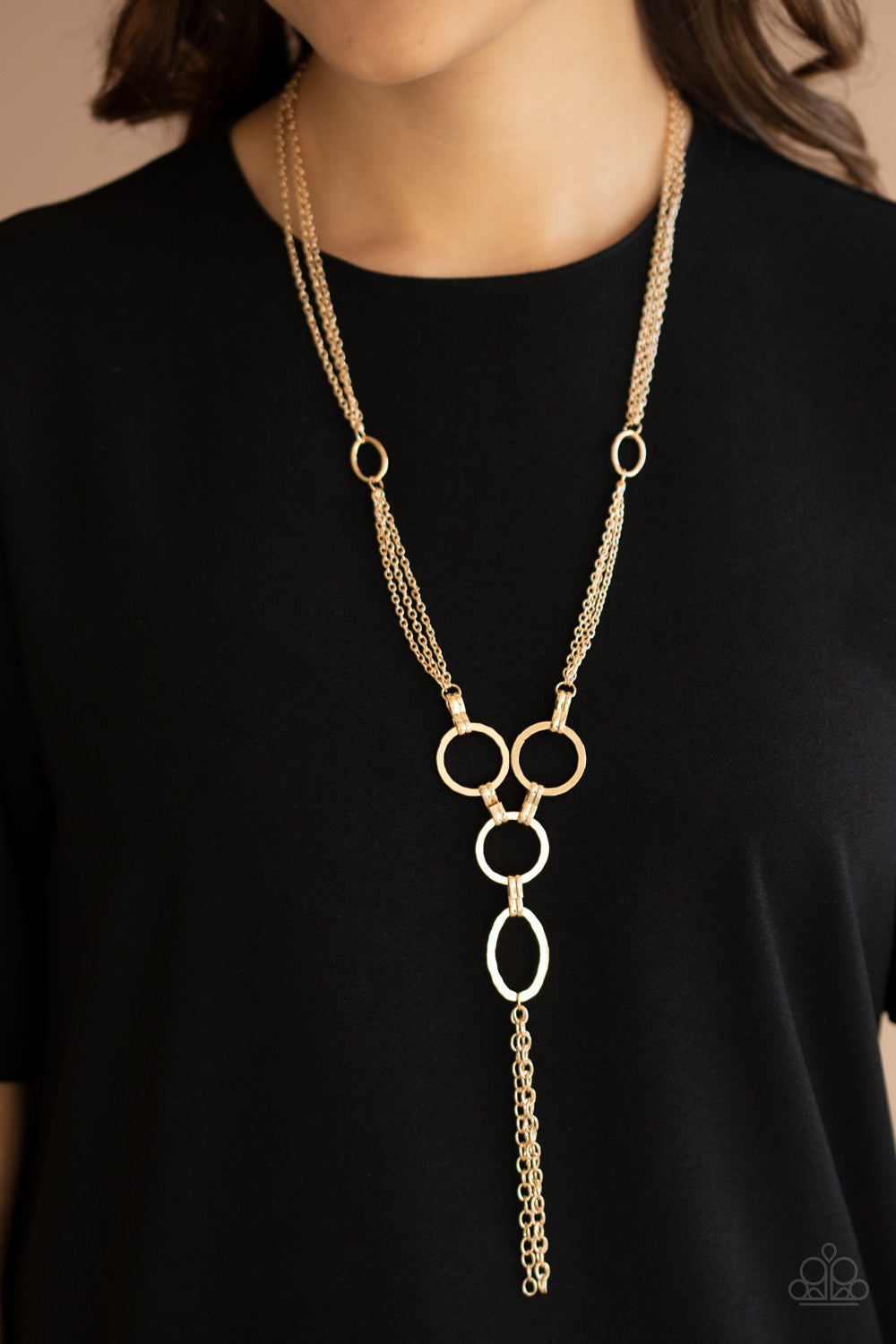 Metro Mechanics - gold - Paparazzi necklace