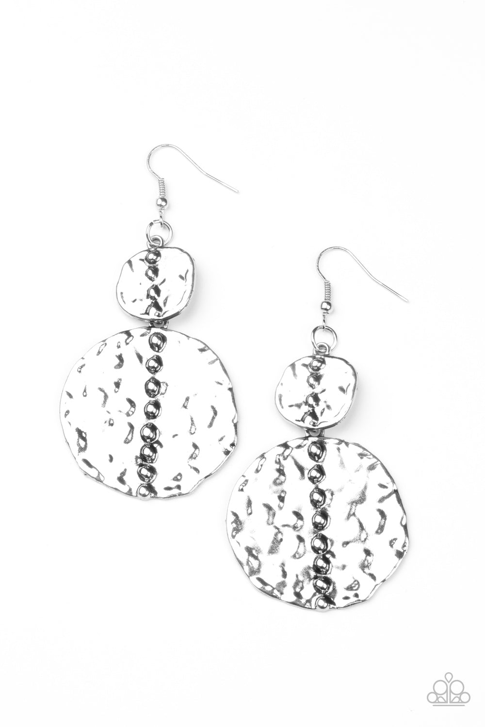 Metro Metalhead - silver - Paparazzi earrings