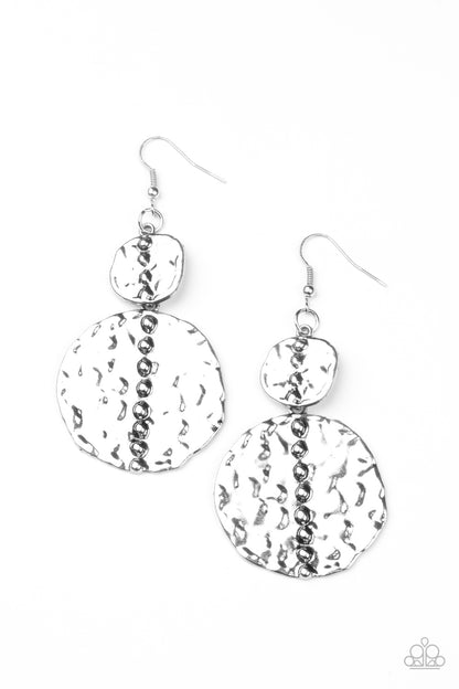 Metro Metalhead - silver - Paparazzi earrings