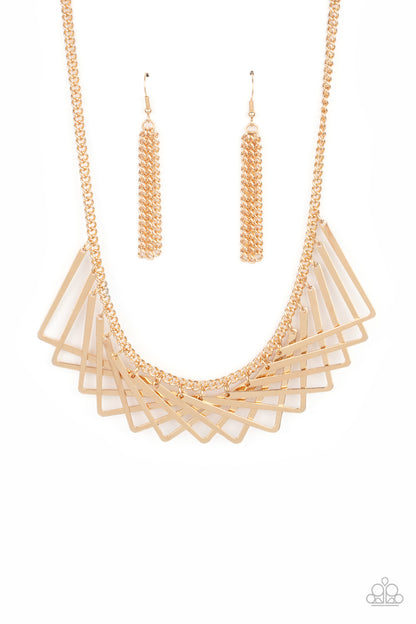 Metro Mirage - gold - Paparazzi necklace