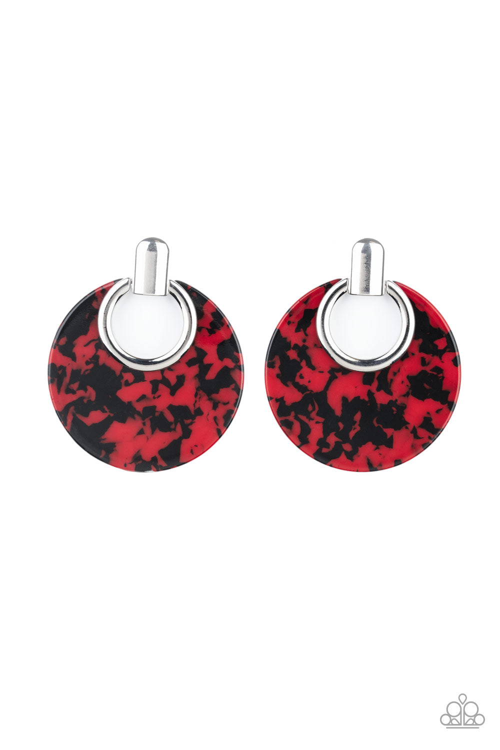 Metro Zoo - red - Paparazzi earrings
