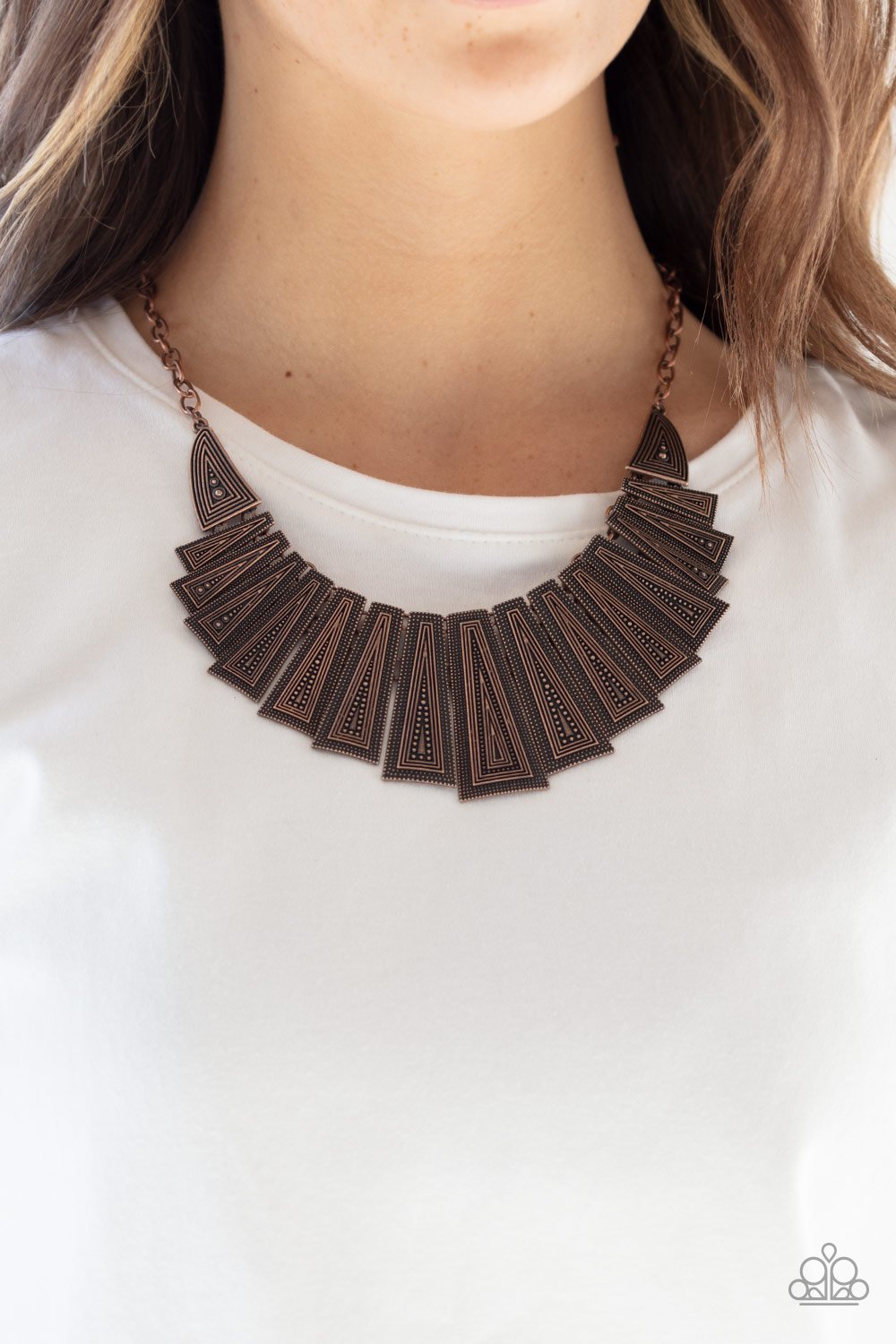 Metro Mane - copper - Paparazzi necklace