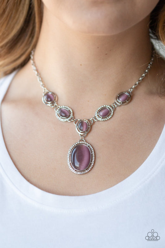 Metro Medallion-purple-Paparazzi necklace