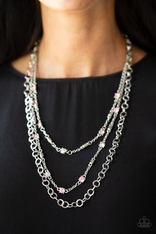 Metro Mixer-pink-Paparazzi necklace