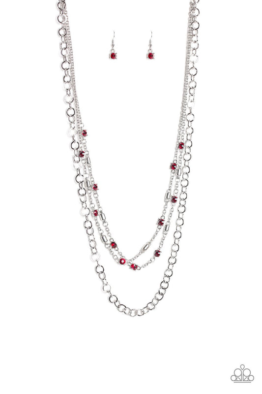 Metro Mixer-red-Paparazzi necklace