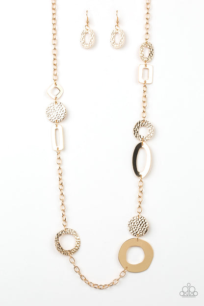 Metro Scene - gold - Paparazzi necklace