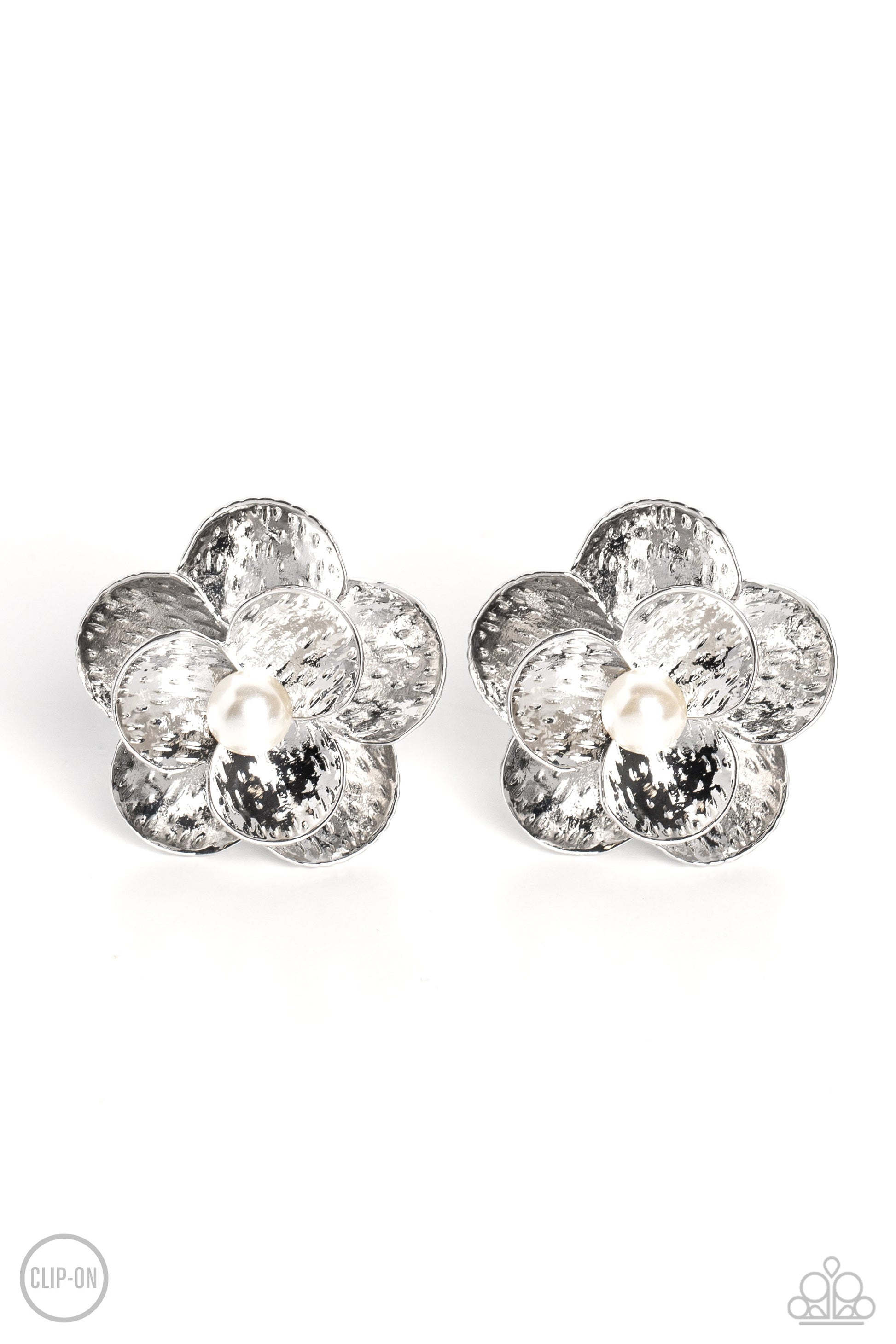 Miami Magic - white - Paparazzi CLIP ON earrings