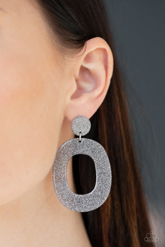 Miami Boulevard - silver - Paparazzi earrings
