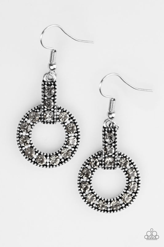 Midnight Ball - Silver - Paparazzi earrings